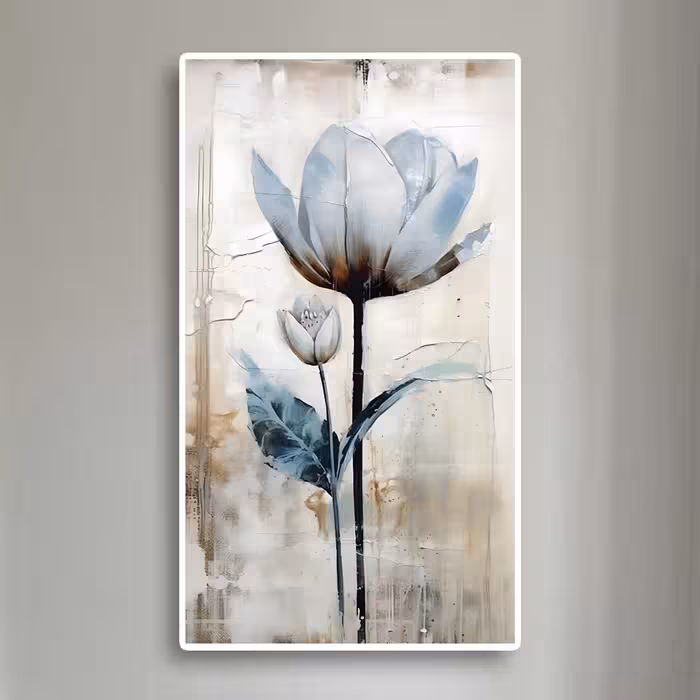 تابلو عکس گل نیلوفر آبی