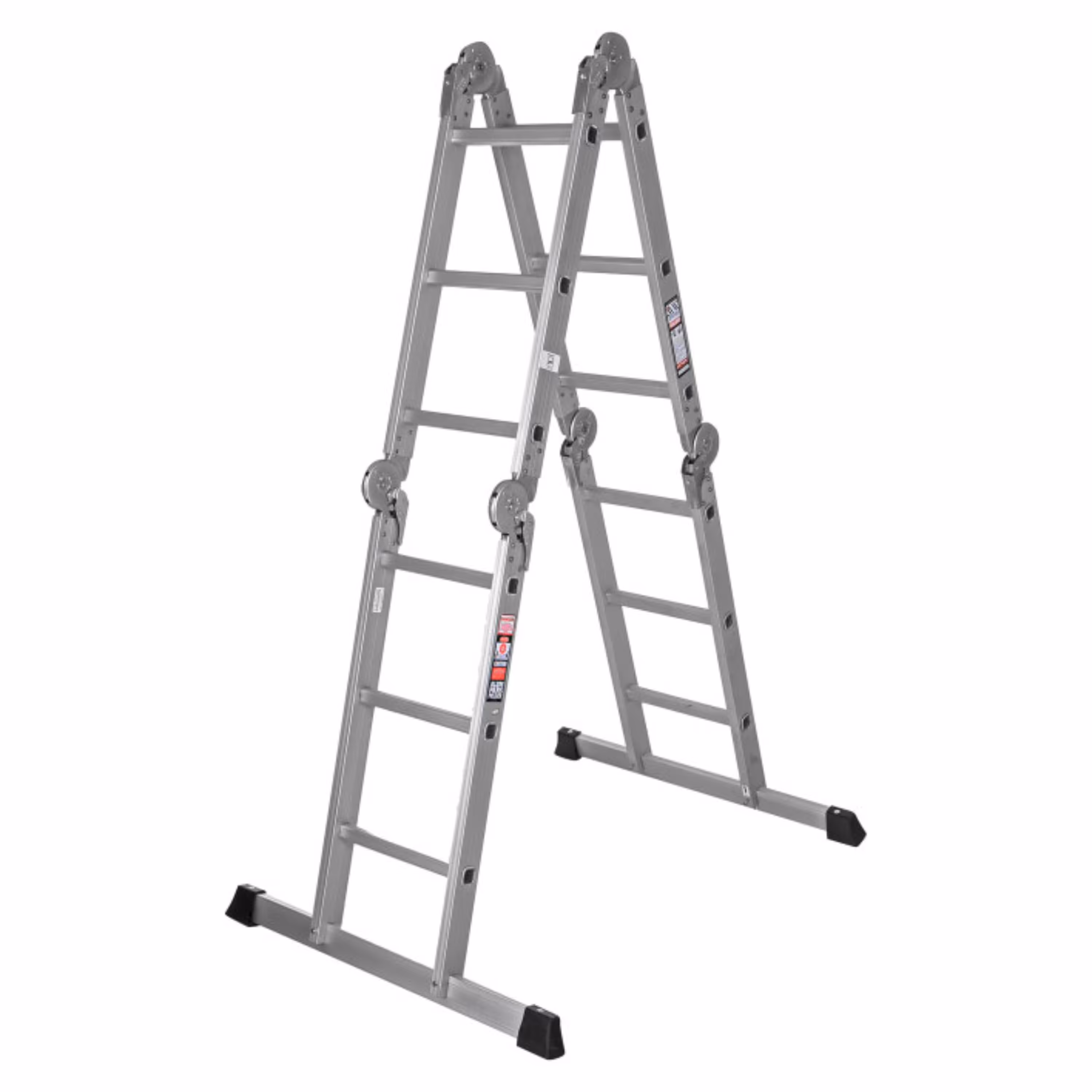 نردبان 3 متری 4 تکه مخابراتی مفصلی آلومینومی مستحکم با 2 پایه تعادل 12 پله هارمونی آلوم پارس پله با پله 3 سانتی 