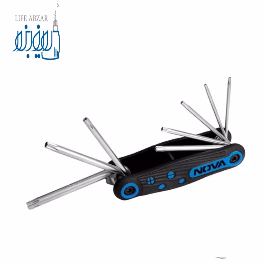 مجموعه 8 عددی آچار ستاره ای تاشو نووا مدل NTK 1140