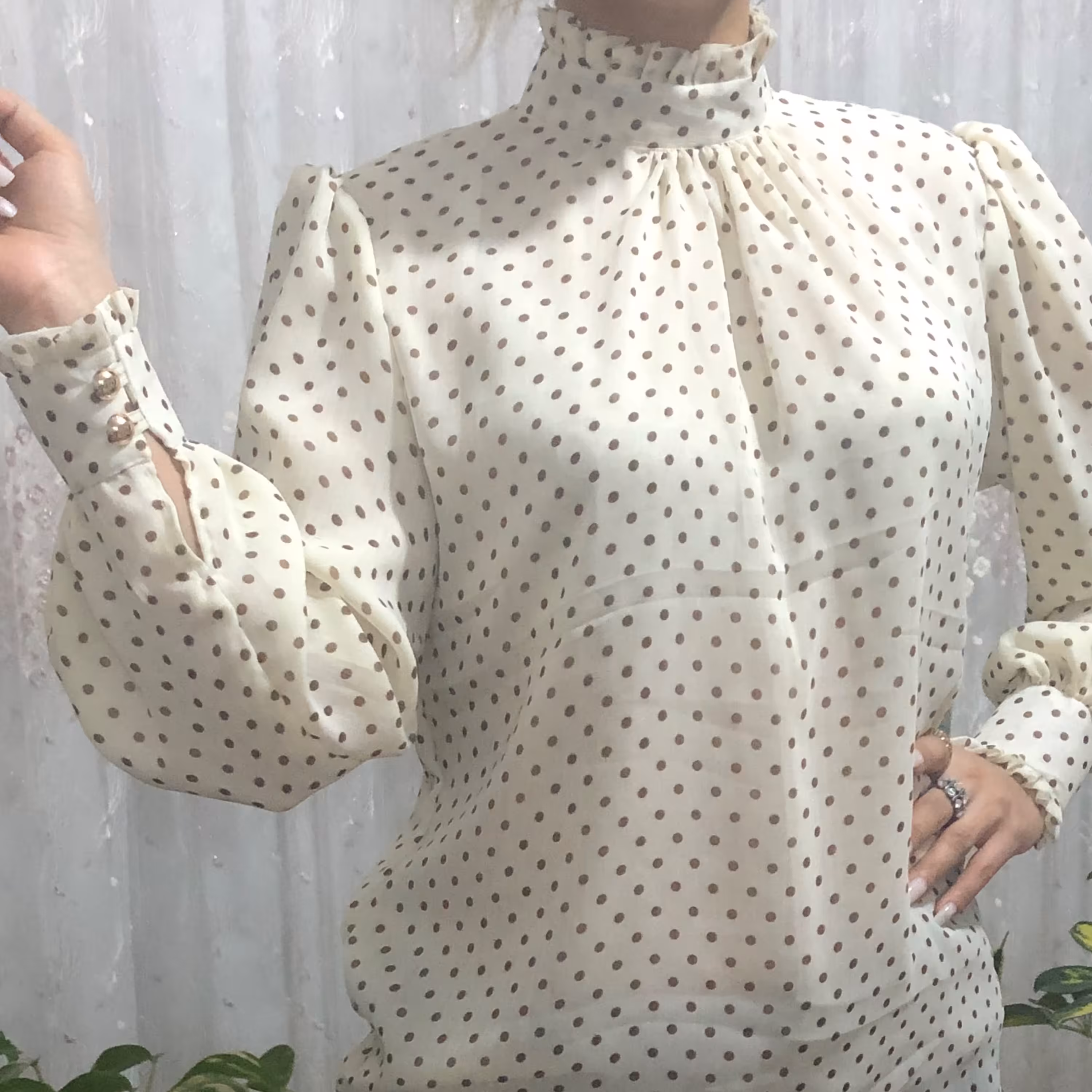 شومیز حریر آستردار شیری