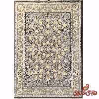 فرش زمرد مشهد برجسته طرح 23010الماسی تیره
