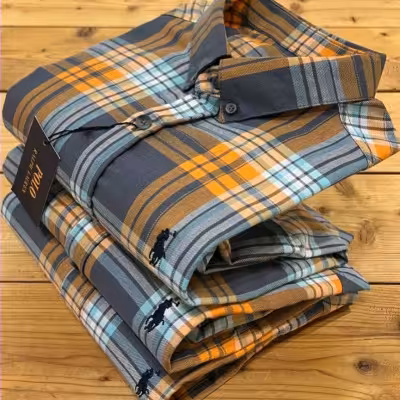 پیراهن مردانه چهارخونه آستین بلند کد BH 7