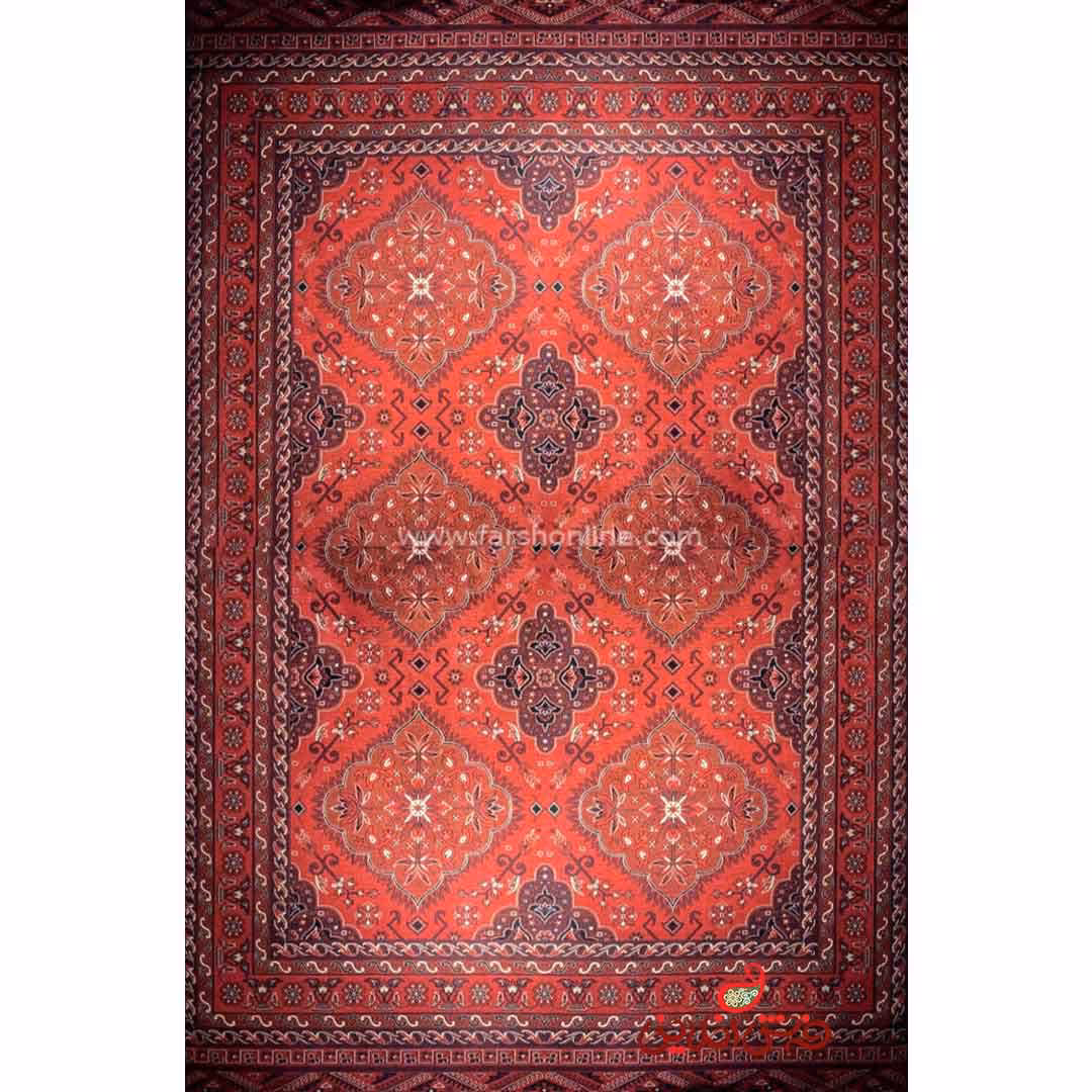 فرش ماشینی شاهکار صفویه 4444 قرمز