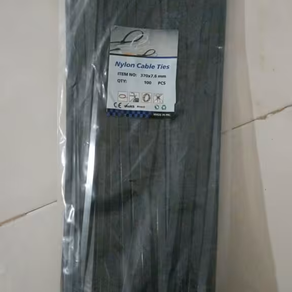 بست زیپی 370*7/6 کیفیت  تایوانی رنگ مشکی وسفید وضمانتی