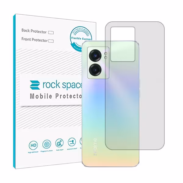 گلس محافظ پشت گوشی ریلمی V23 مدل نانو هیدروژل شفاف برند راک اسپیس کد S