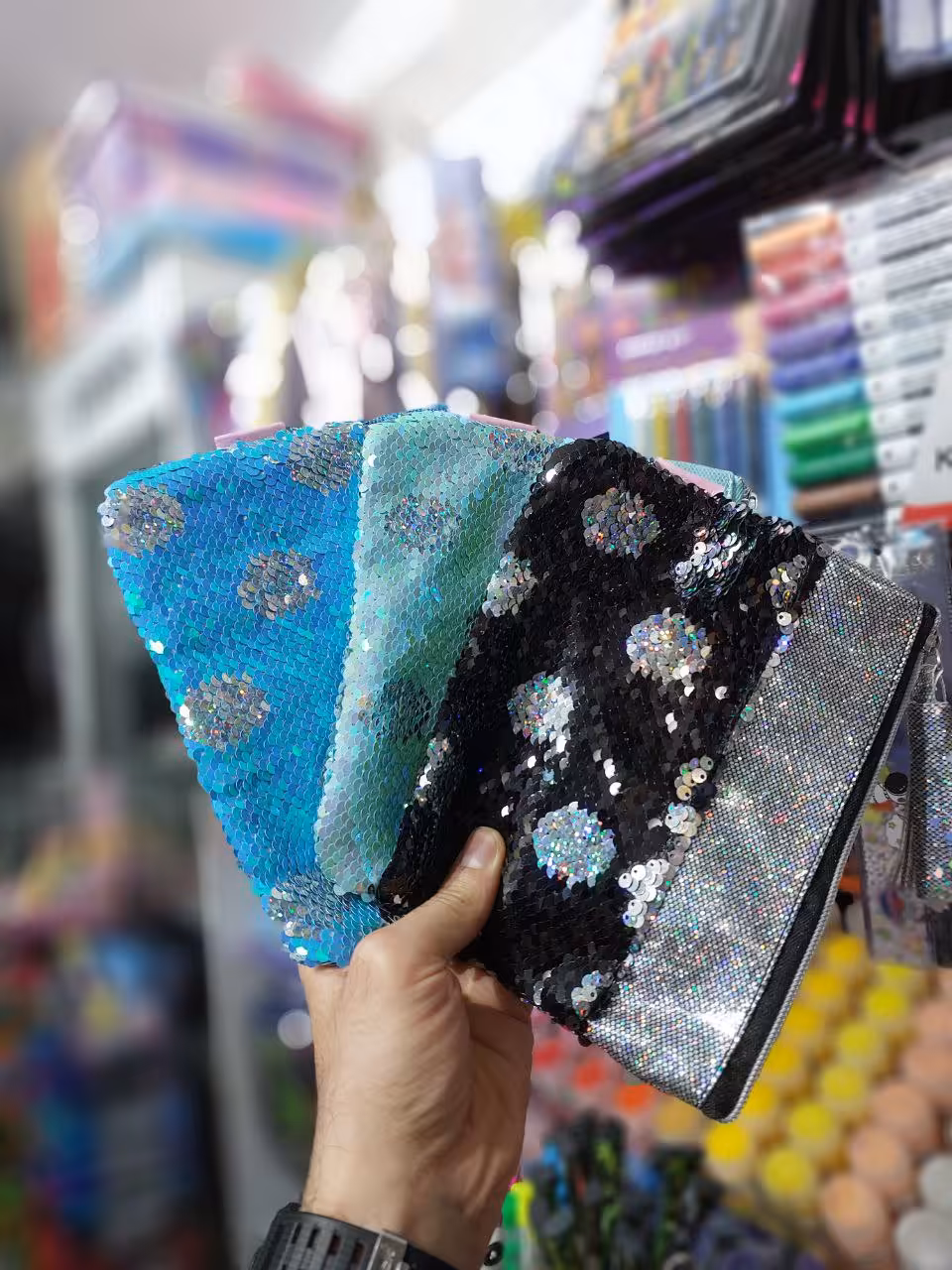 جامدادی منگوله دار پولکی فایو استار