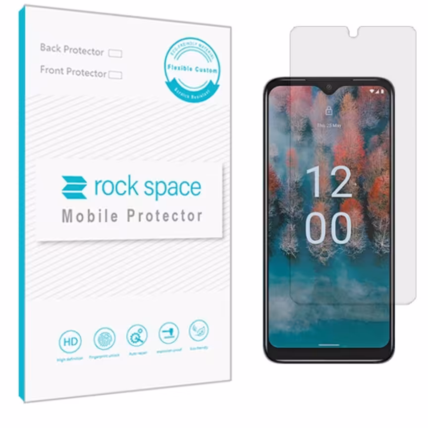 گلس نانو هیدروژل شفاف و ضد ضربه گوشی نوکیا C12 برند راک اسپیس 