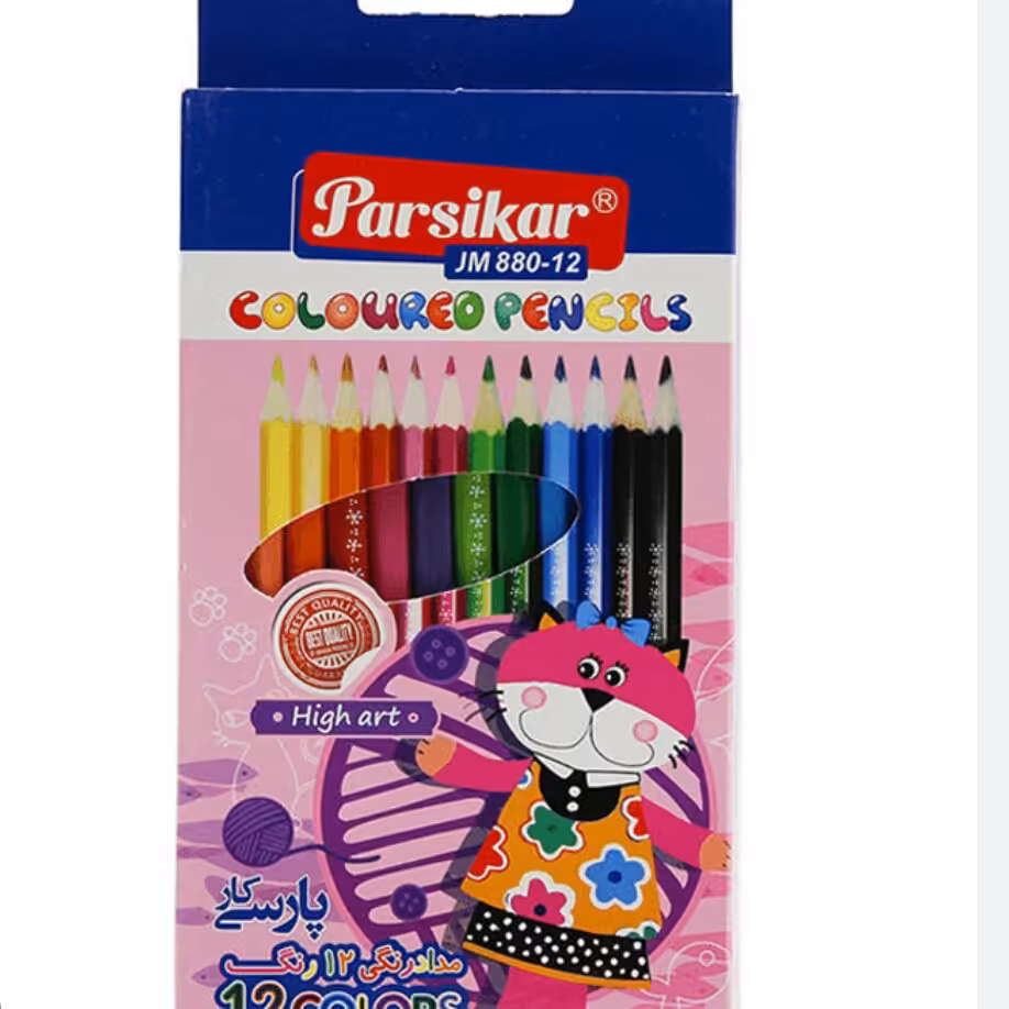 مداد رنگ 12 تایی پارسیکار