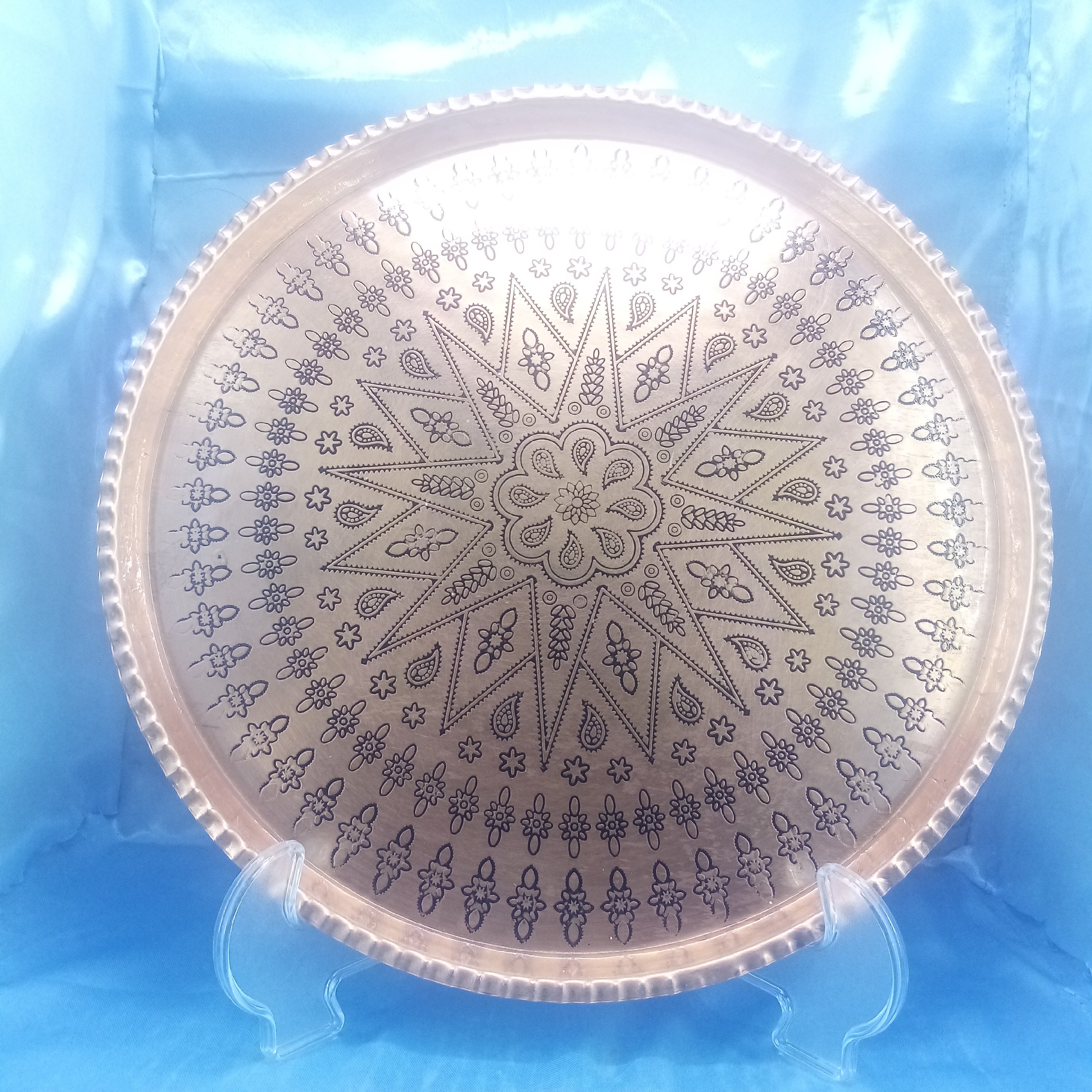 سینی مس خالص قطر 33سانتی متر