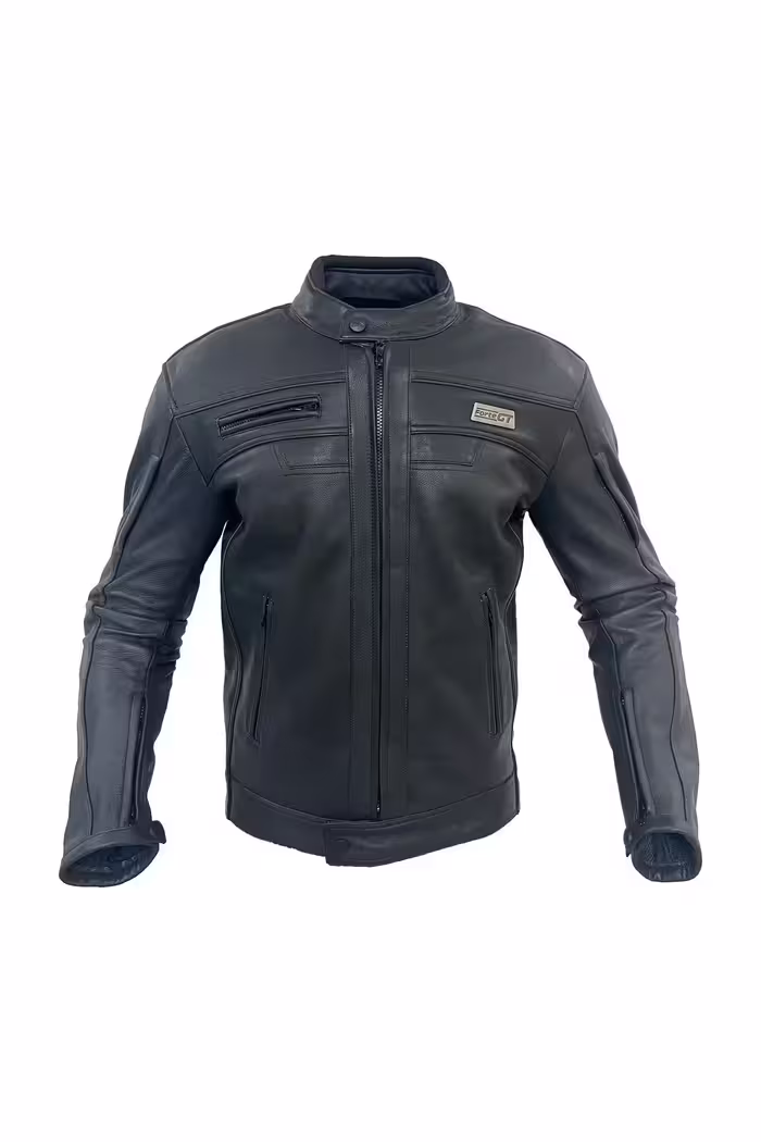 کاپشن موتورسوار سبز مردانه 2002001 Buffalo Leanine چرمی Stoncoat موتورسیکلت فورت جی تی Forte Gt