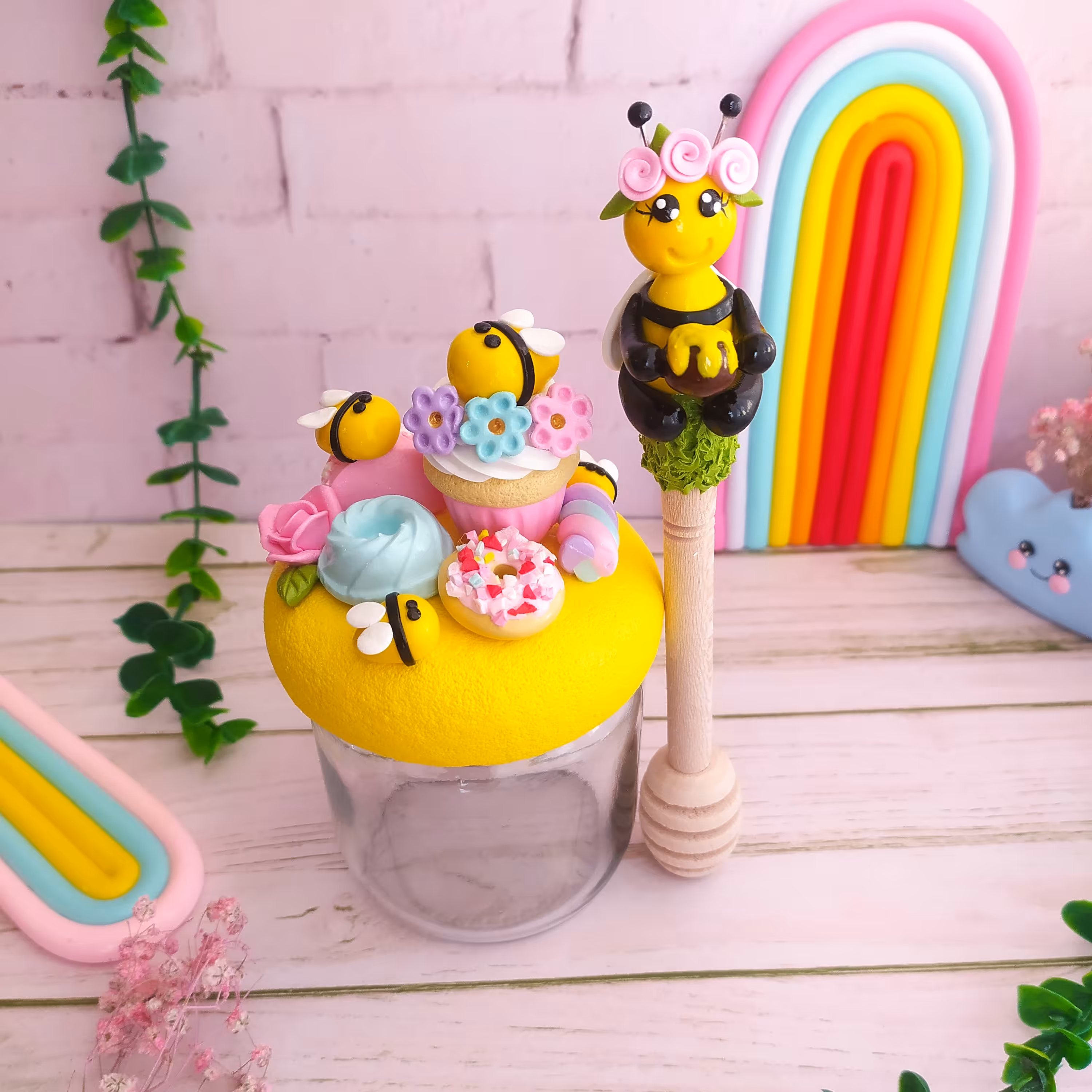 بانکه عسل  ظرف عسل عسل خوری به همراه قاشق عسل 