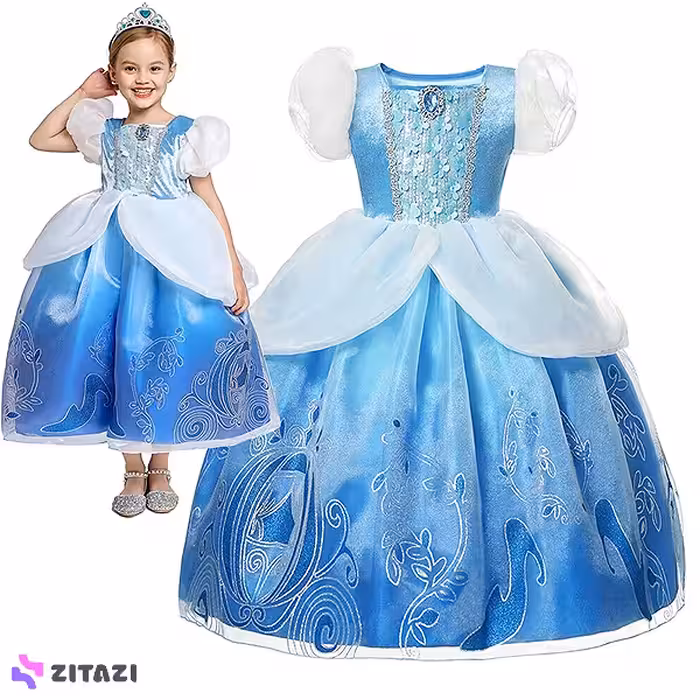 لباس پرنسس سیندرلا به همراه اکسسسوری کد 11810