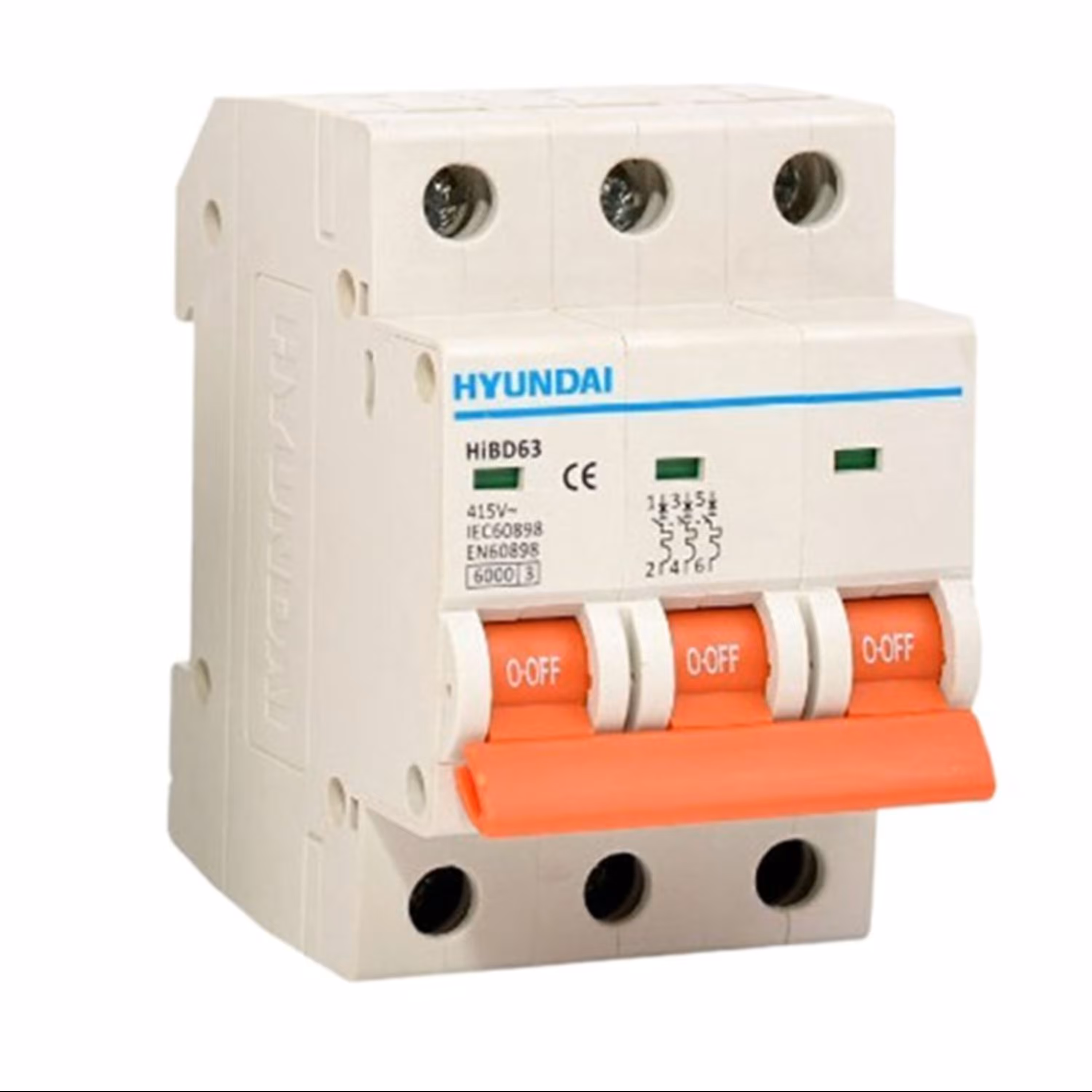 فیوز مینیاتوری سه فاز 63 آمپر هیوندای مدل C63