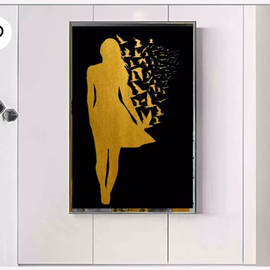 شابلون دختر آزادی کد 35 سایز 40 در 60 طلق آلمانی 