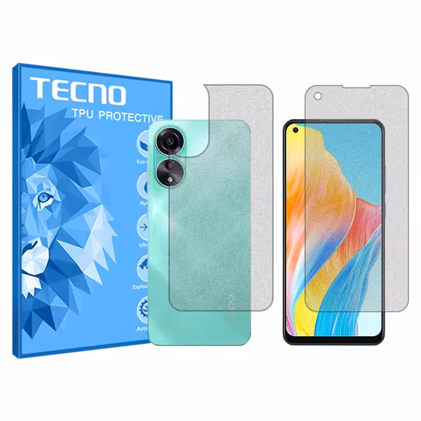 گلس صفحه نمایش و پشت گوشی اوپو A78 4G مدل هیدروژلی مات برند تکنو کد SS
