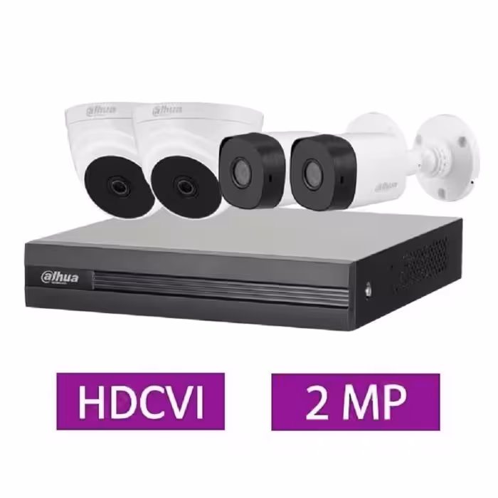 پکیج کامل دوربین مداربسته 4 کانال  برند داهوا dahua