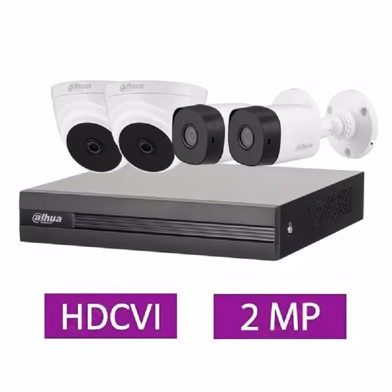 پکیج کامل دوربین مداربسته 4 کانال  برند داهوا dahua