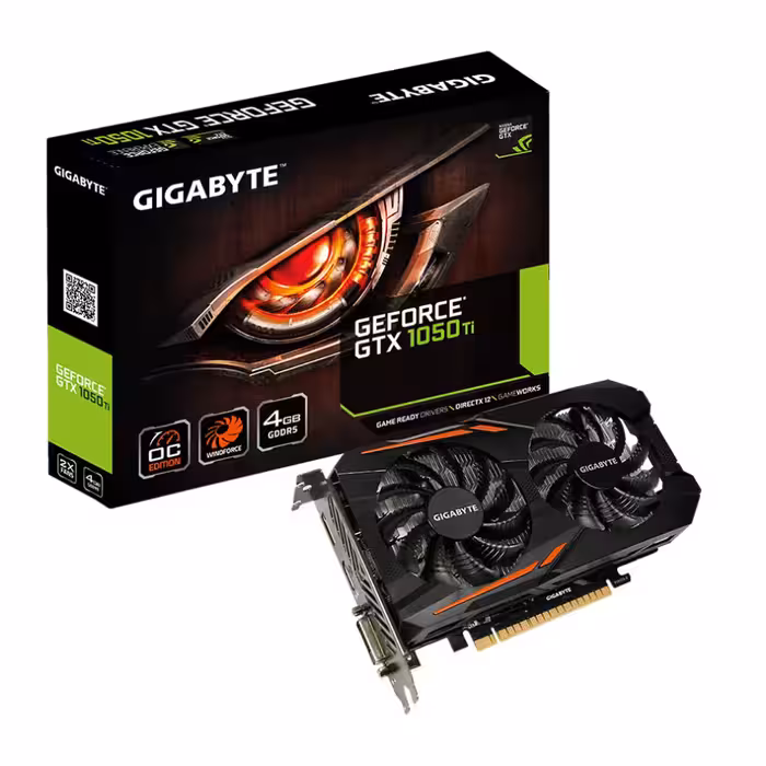 کارت گرافیک گیگابایت GTX 1050 Ti OC 4G