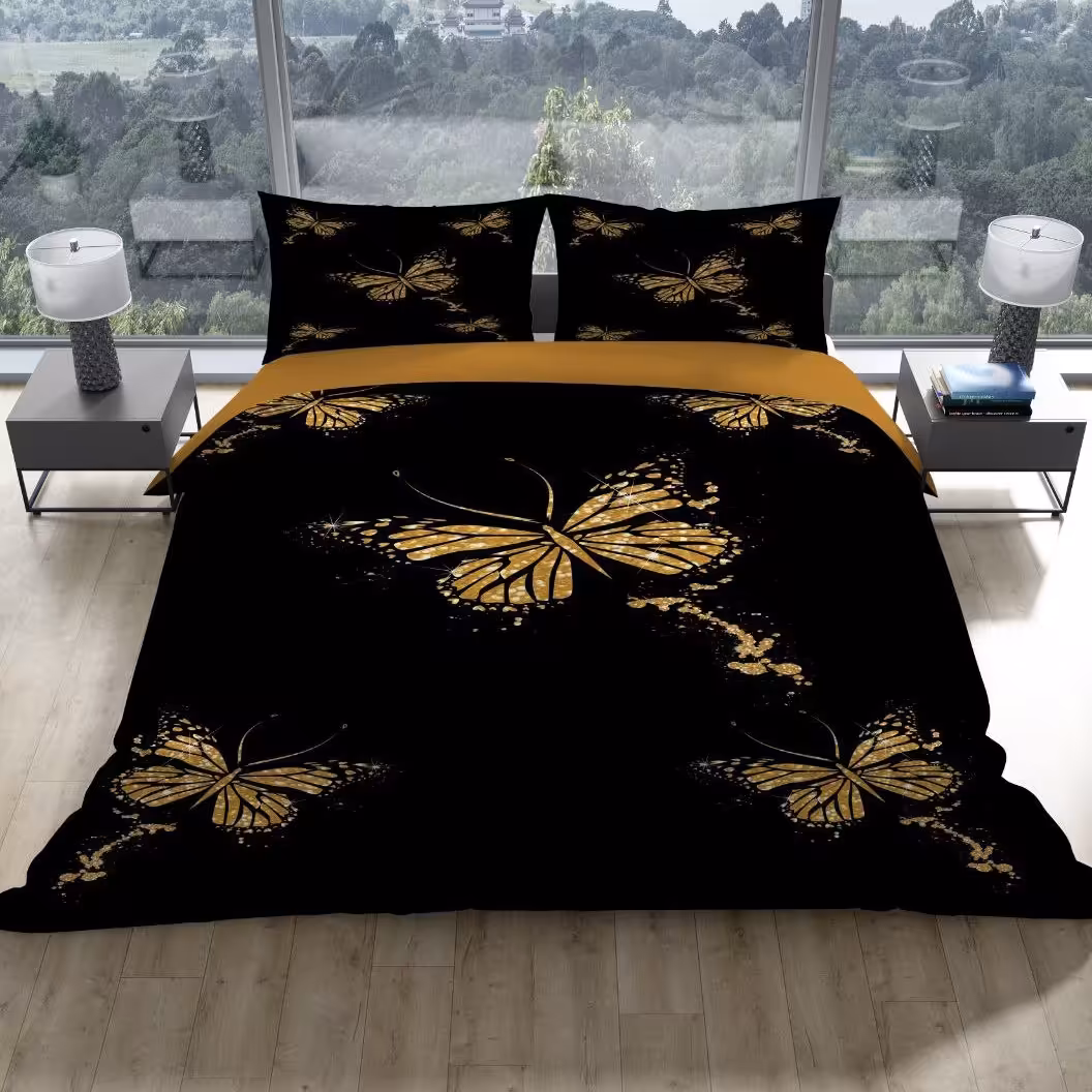 روتختی تک نفره پروانه مشکی طلایی