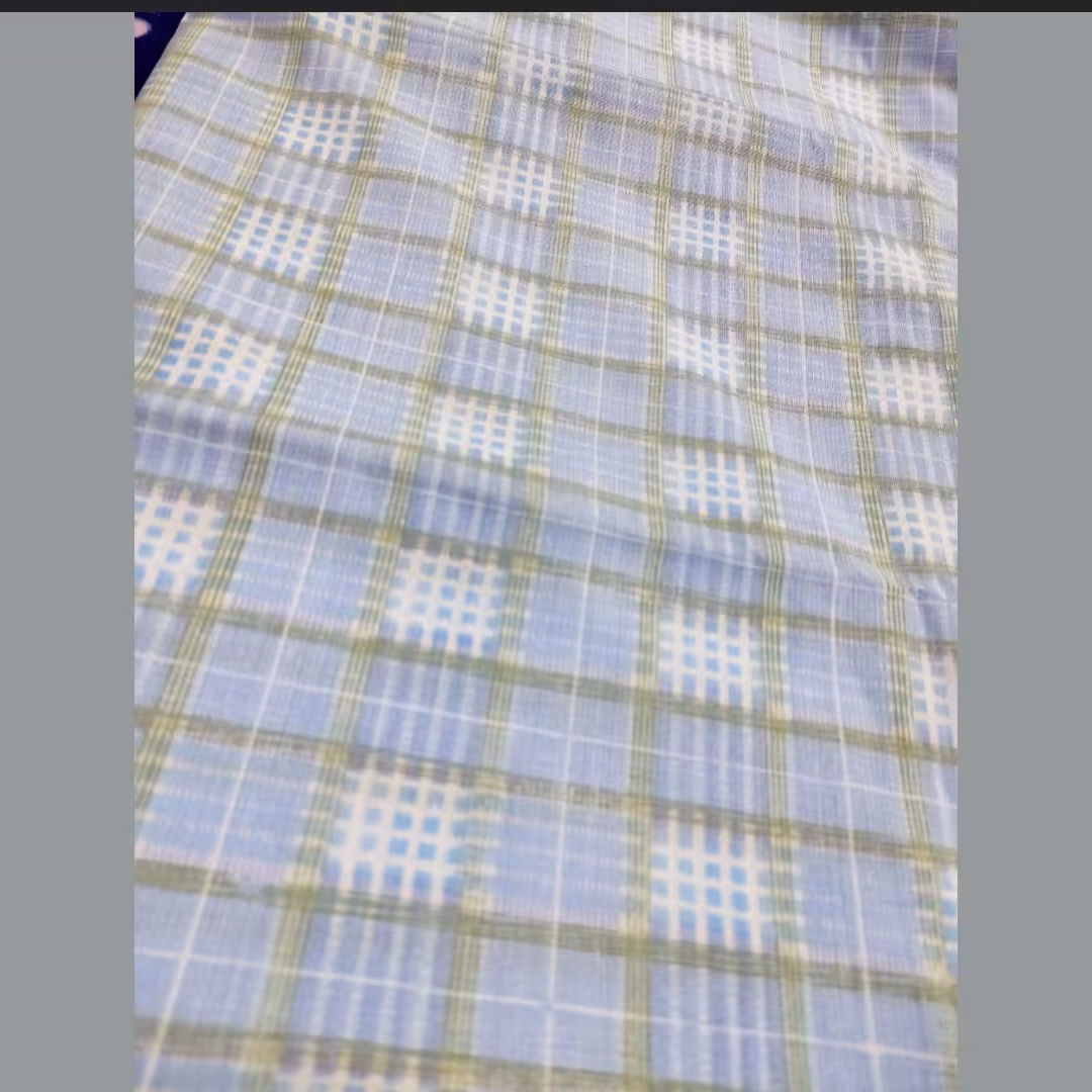 پارچه تترون چهار خانه قواره 2 متر و 60 عرض 110 