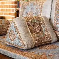 پشتی لمی  مثلثی  طرح خان سالار رنگ طوسی (یک جفت)