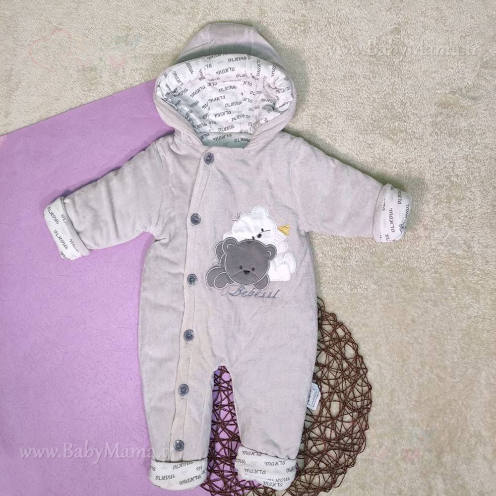 سرهمی کلاهدار مخمل دو خرس