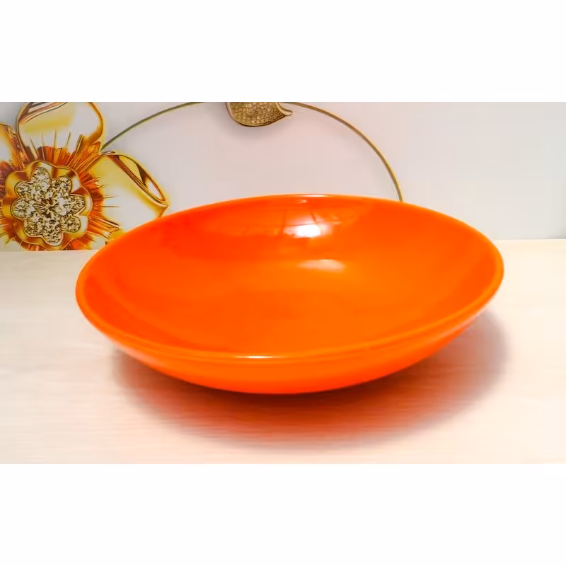 بشقاب سوپ خوری نارنجی قطر 21 سانتی متر (خرید مستقیم از تولید کننده)