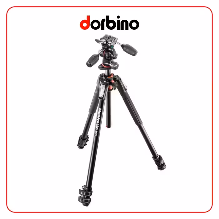سه پایه مانفروتو Manfrotto MK190XPRO3-3W Aluminum Tripod with Tilt Head - فروشگاه دوربین دوربینو