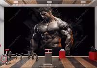 پوستر کاغذ دیواری سه بعدی HQ-2044 gym