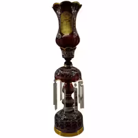 103274-لاله شمعدانی بزرگ ارتفاع 70 قطر دهانه 16-قرمز یا اباعبدالله الحسین ع و یا اباالفضل العباس ع-کنار منبری هیئت