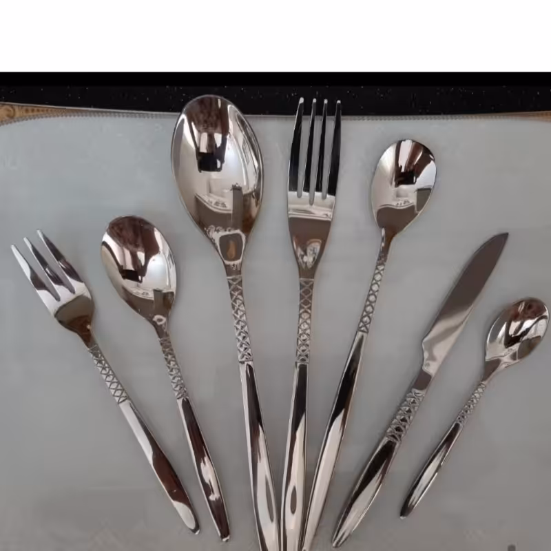 سرویس قاشق یونیک مدل ضربدری دهانه اروپایی 