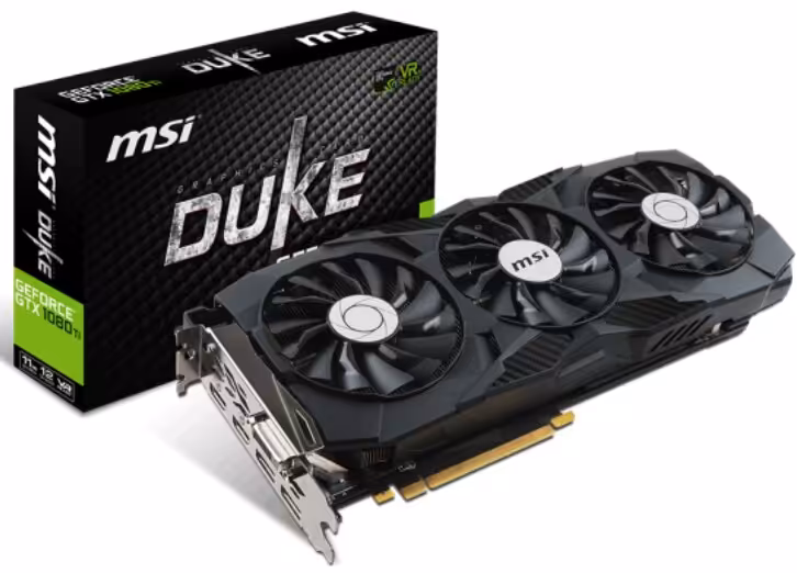 کارت گرافیک ام اس آی مدل جی تی ایکس 1080 تی آی دئوک 11جی او سی با حافظه 11 گیگابایت