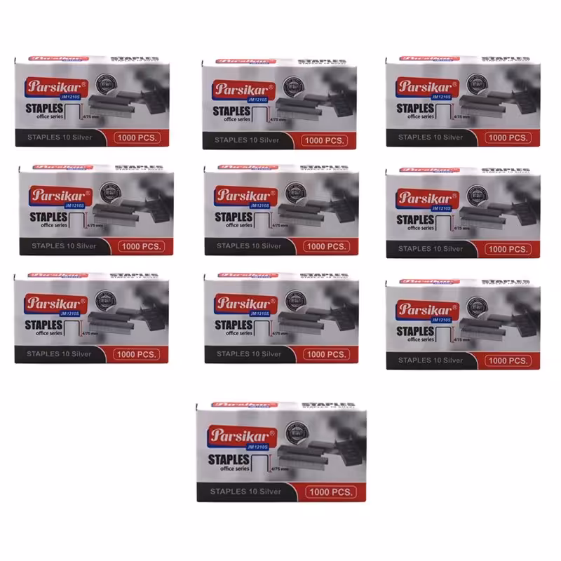 سوزن منگنه پارسیکار کد Jm1210s سایز 10 بسته 10000 عددی