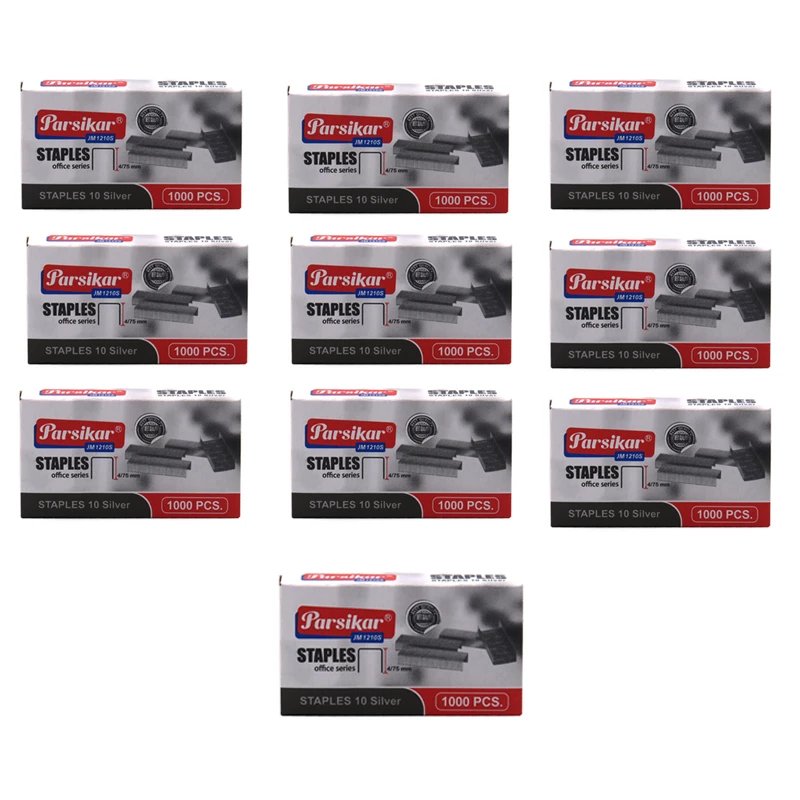 سوزن منگنه پارسیکار کد Jm1210s سایز 10 بسته 10000 عددی