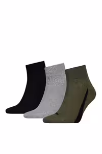 جوراب ورزشی سبز مردانه و زنانه های کوتاه سبک 3 بسته Puma