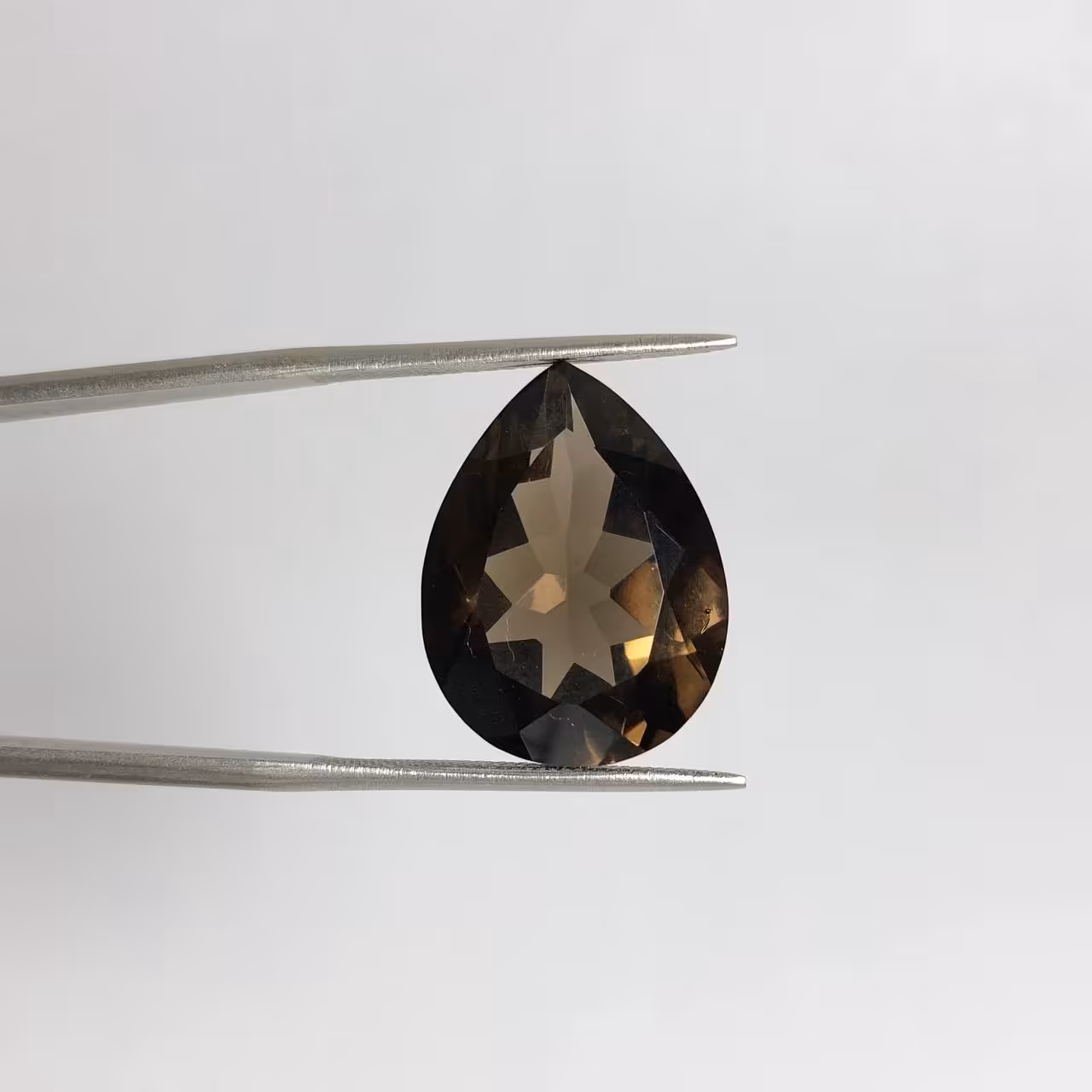 نگین اسموکی کوارتز طبیعی اشکی 240187