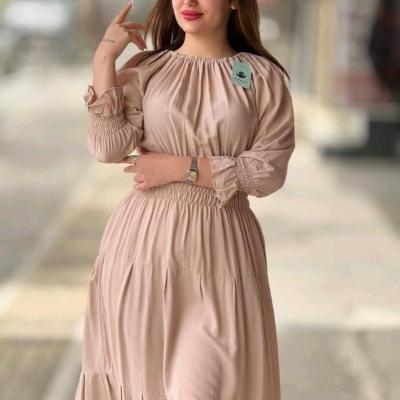 پیراهن ساحلی کمرکش نخ ترکمن
