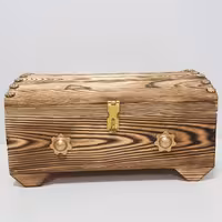 صندوقچه چوبی 35 سانت سندبلاست قفل اویزدار (خرید مستقیم از تولید کننده)