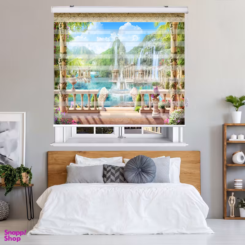 پرده زبرا زیو مدل L5082 سایز 100x150 سانتی متر