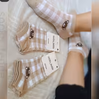 جوراب  چهار خونه طرح تدی 