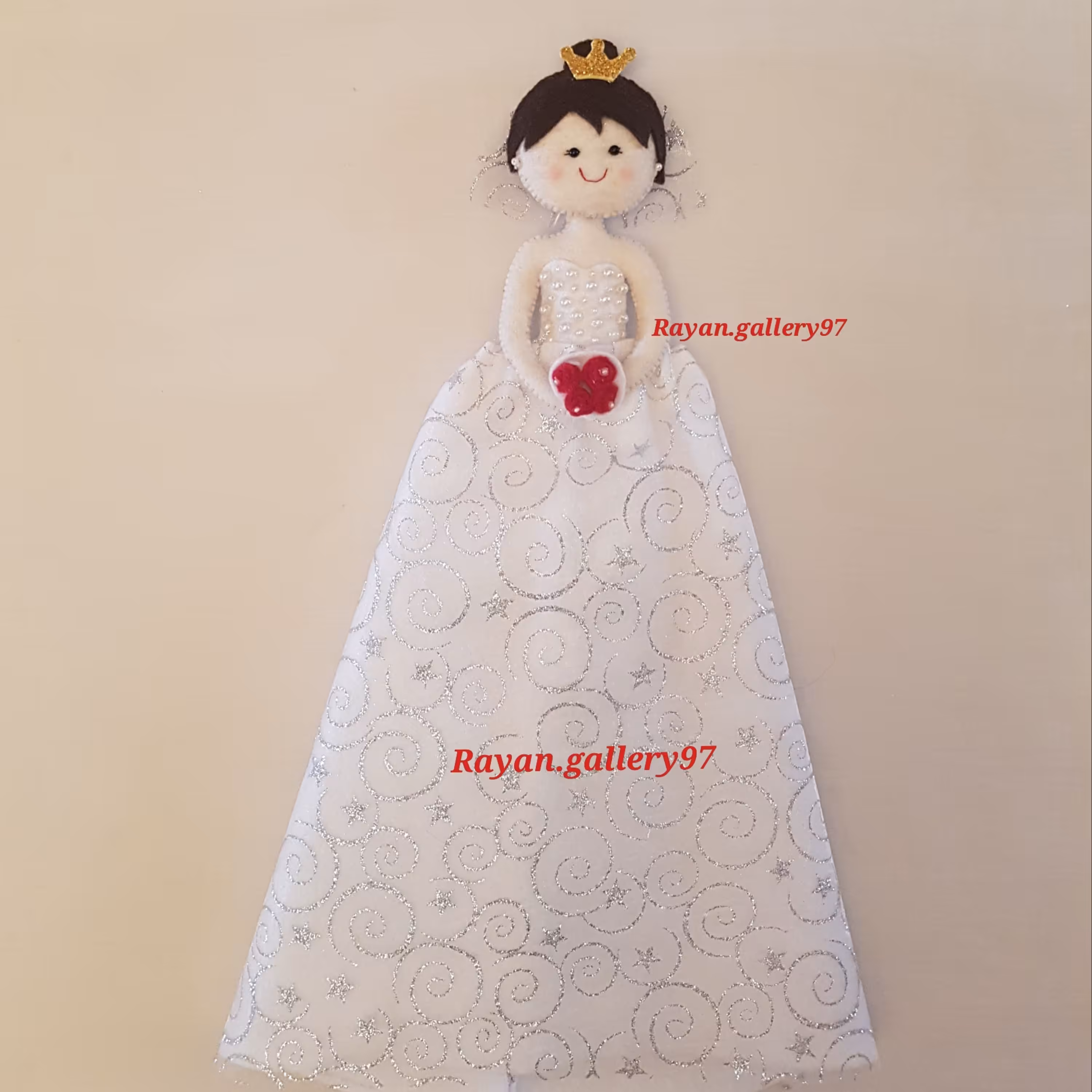 روجاروئی نمدی طرح عروس