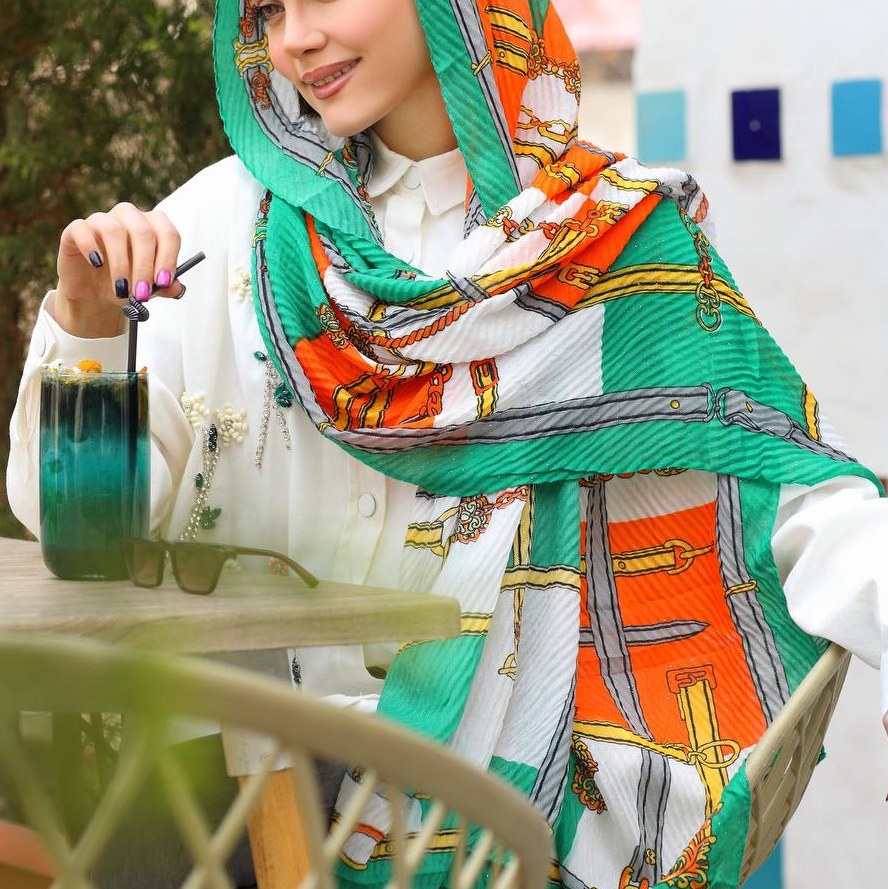 شال نخی پلیسه کد2198