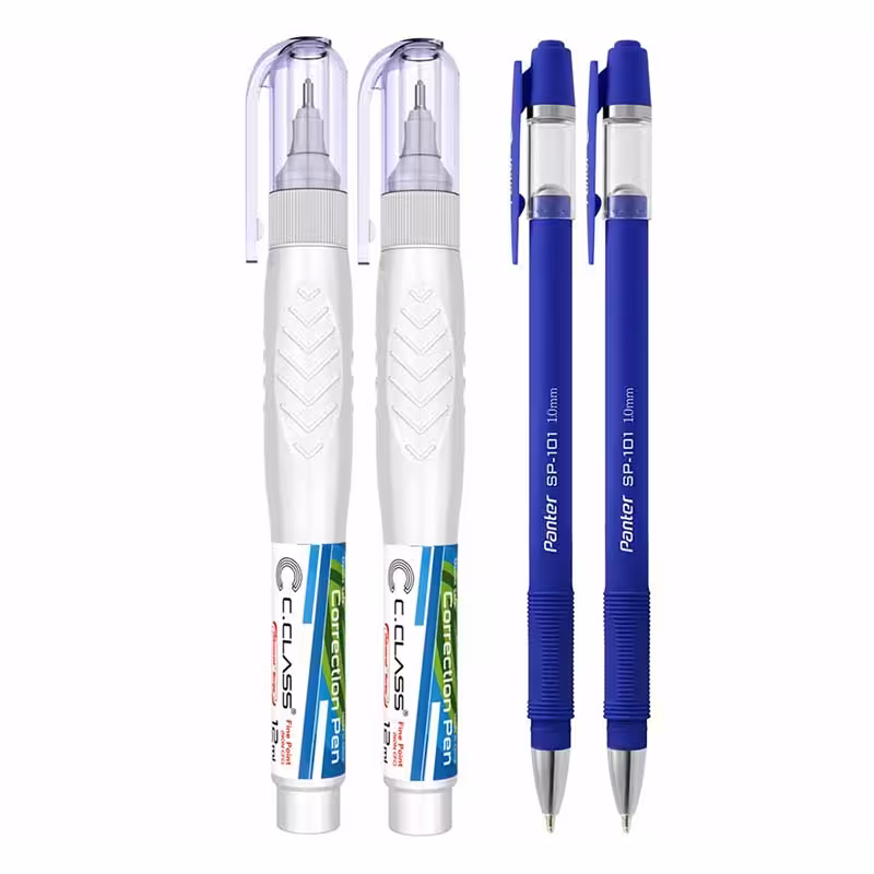 خرید غلط گیر سی کلاس بسته 2 عددی به همراه 2 عدد خودکار پنتر آبی نوک 1