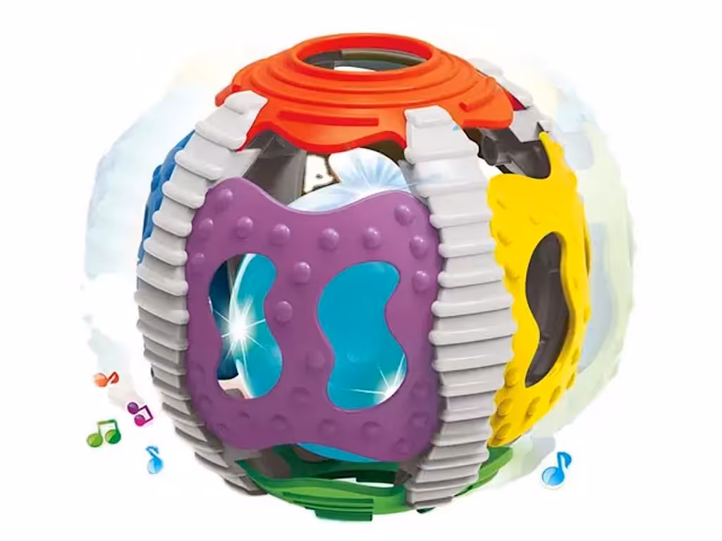 جغجغه توپی چراغدار و موزیکال منعطف  نوزادی