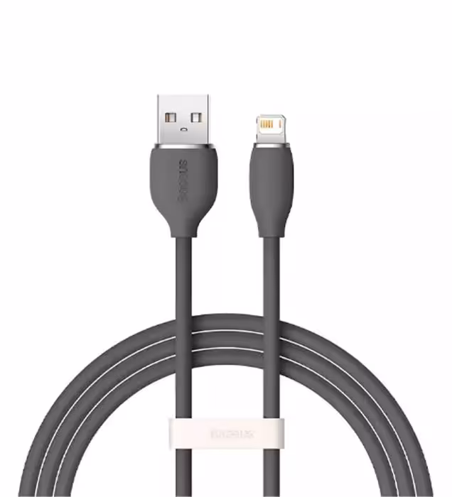 کابل 1.2 متری شارژ USB به Lightning باسئوس مدل Jelly Liquid Silica Gel CAGD0000