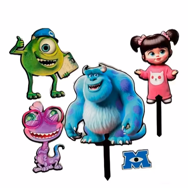 ابزار تزیین کیک به گز مدل هیولاها مجموعه 5 عددی