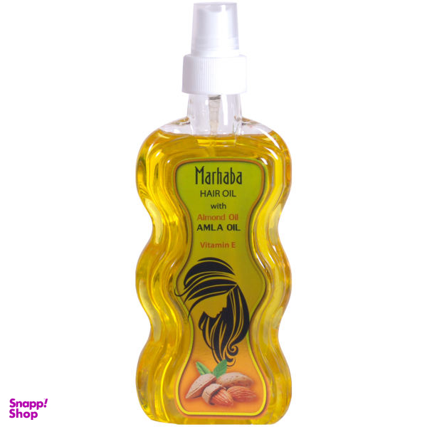 روغن مو ضد ریزش و تقویت کننده مرحبا (Marhaba) مدل Almond Oil حجم 175 میلی‌ لیتر