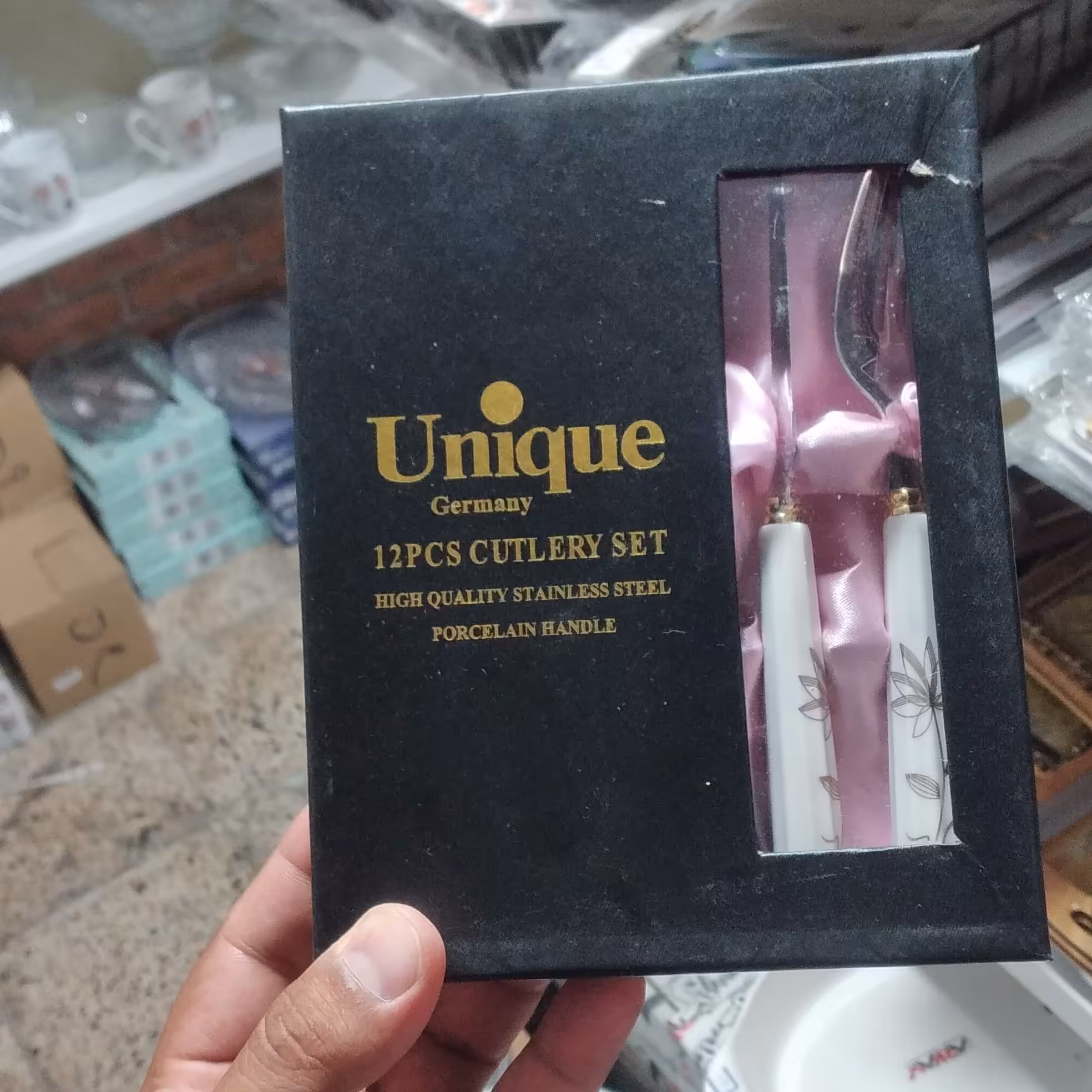 چاقو وچنگال دسته سرامیکی یونیک