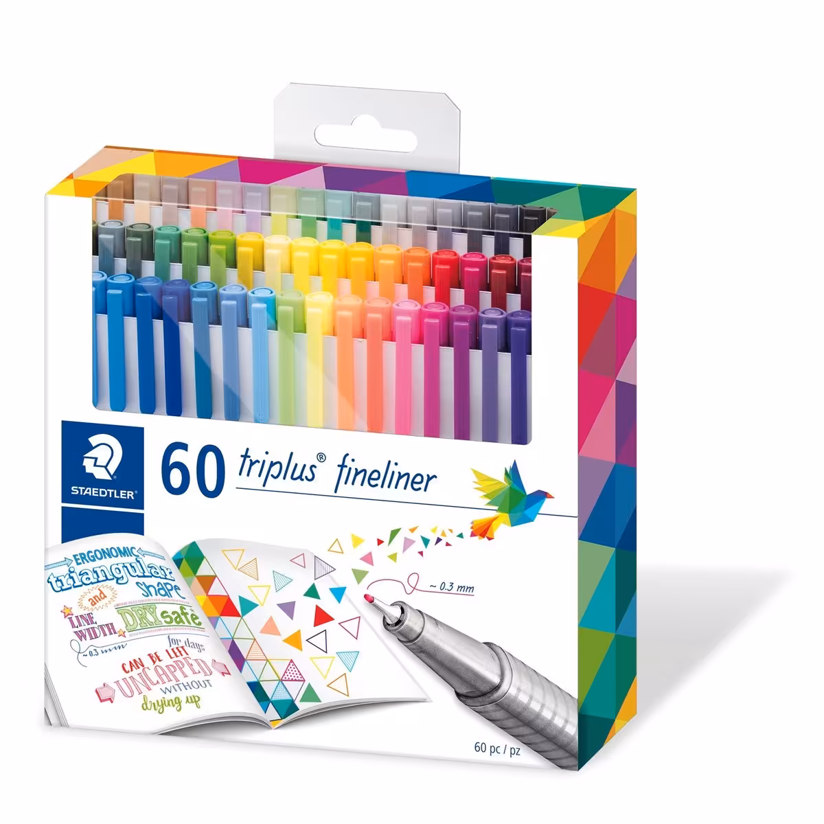 نوک نمدی استدلر 60رنگ