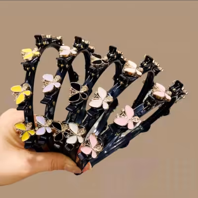 تل کلیپسی پروانه موجودی فقط 1عدد صورتی و یک عدد خردلی